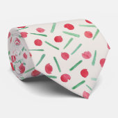 Wasserfarbene Holiday Candy Cane Krawatte (Gerollt)