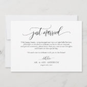 Wasserfarbene Hübsche Frühlingsblumen Nur verheira Ankündigung (Rückseite)