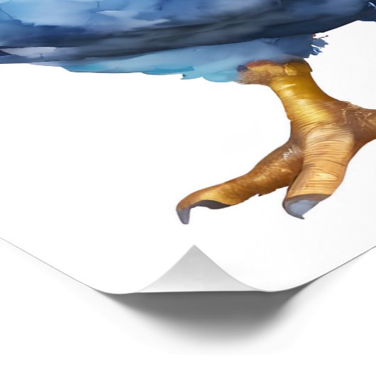 Wasserfarbene Hühner, die eine große Sonnenbrille Poster (Ecke)