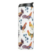 Wasserfarbene Hühner Eier Barnyard Hühner Thermosbecher (Nach links gedreht)