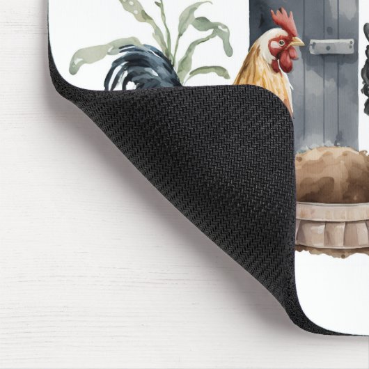 Wasserfarbene Hühner in Coop Mousepad (Ecke)