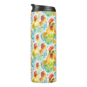 Wasserfarbene Hühner Thermosbecher (Nach rechts gedreht)