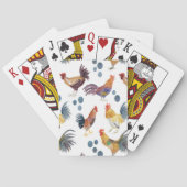 Wasserfarbene Hühner und Eier - farbenfrohe Malere Spielkarten (Rückseite)