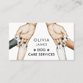 Wasserfarbene Hunde Hunde Walking und Pflege Visitenkarte (Vorderseite)
