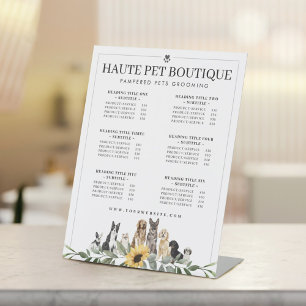 Wasserfarbene Hunde Rassen Pflegepreise für Hausti Sockelschild