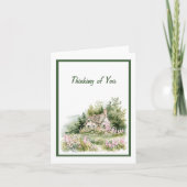 Wasserfarbene Hütte Karte (Vorderseite)