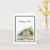 Wasserfarbene Hütte Karte (Gelbe Blume)