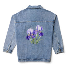 Wasserfarbene Iris Jeansjacke