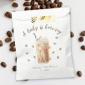 Wasserfarbene Kaffeepause Babydusche Geschenktütchen