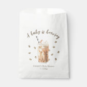 Wasserfarbene Kaffeepause Babydusche Geschenktütchen (Vorderseite)