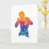 Wasserfarbene Kampfkunst Karte (Gelbe Blume)