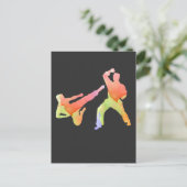 Wasserfarbene Kampfkünste Karate Artist Postkarte (Stehend Vorderseite)