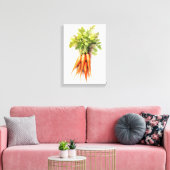 Wasserfarbene Karotten Veggie Kunst, Dichtung und  Leinwanddruck (Insitu (Wohnzimmer))