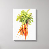 Wasserfarbene Karotten Veggie Kunst, Dichtung und  Leinwanddruck (Vorderseite)