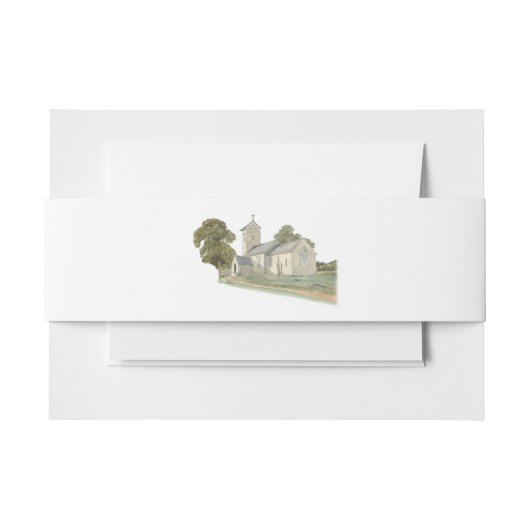 Wasserfarbene Kirche Traditionelle Christliche Hoc Einladungsbanderole (Vorderseite Beispiel)