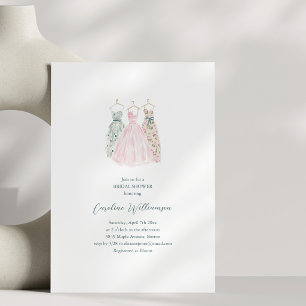 Wasserfarbene Kleid Mode Rosa Brautparty Einladung