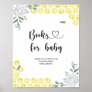 Wasserfarbene kleine Biene, Babybücher Poster