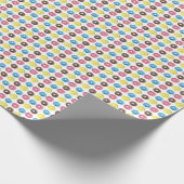 Wasserfarbene kleine Donuts, nahtloses Muster. Geschenkpapier (Ecke)