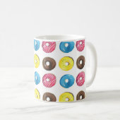 Wasserfarbene kleine Donuts, nahtloses Muster. Kaffeetasse (VorderseiteRechts)
