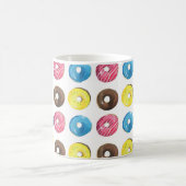Wasserfarbene kleine Donuts, nahtloses Muster. Kaffeetasse (Mittel)