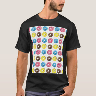 Wasserfarbene kleine Donuts, nahtloses Muster. T-Shirt