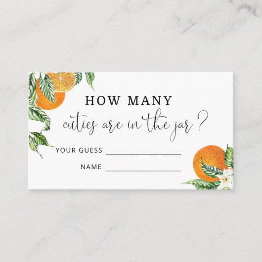 Wasserfarbene kleine Süsse schätzen, wie viele Süs Begleitkarte (Vorderseite)