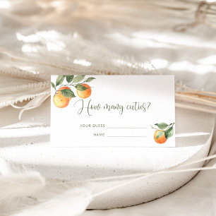 Wasserfarbene kleine Süsse schätzen, wie viele Süs Begleitkarte