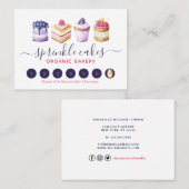 Wasserfarbene Kuchen und Süßigkeiten  Treuekarte (Vorne/Hinten)