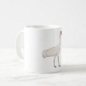 Wasserfarbene Kunst der Kranichart Whooping Crane Kaffeetasse (Vorderseite Links)