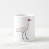 Wasserfarbene Kunst der Kranichart Whooping Crane Kaffeetasse (Mittel)