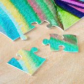 Wasserfarbene Kunst, Dichtung und Musik Tropisches Puzzle (Seite)