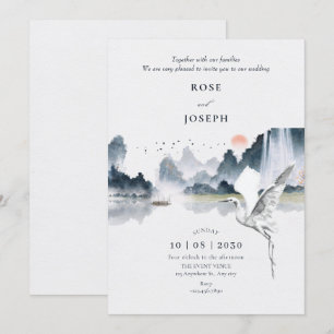 Wasserfarbene Kunst - Landschaft Einladung