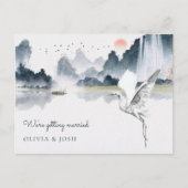 Wasserfarbene Kunst, Naturlandschaft Einladung Postkarte (Vorderseite)