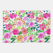 WASSERFARBENE KUNSTGESTALTUNG, FARBHAFTE BLUME GESCHIRRTUCH (Horizontal)