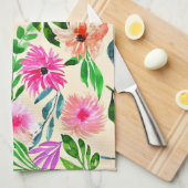 WASSERFARBENE KUNSTGESTALTUNG, FARBHAFTE BLUME GESCHIRRTUCH (Viertel Falte)