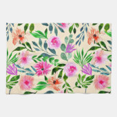 WASSERFARBENE KUNSTGESTALTUNG, FARBHAFTE BLUME GESCHIRRTUCH (Horizontal)