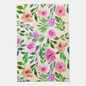 WASSERFARBENE KUNSTGESTALTUNG, FARBHAFTE BLUME GESCHIRRTUCH (Vertikal)