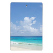 Wasserfarbene Küstenwaves Moderne elegante Vorlage Mini Klemmbrett (Rückseite)