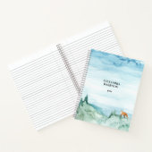 Wasserfarbene Landschaft Niedlich Fox Wald Natur Notizblock (Innenseite)