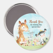 Wasserfarbene Landtiere Vielen Dank Magnet (Vorderseite/Rückseite)