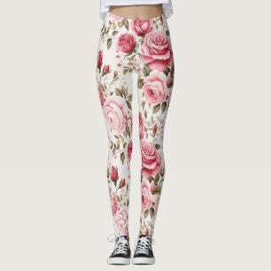 Wasserfarbene Leggings für verzauberte Rose