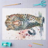 Wasserfarbene Leopard-Spritzmuster  Seidenpapier (Basteln)