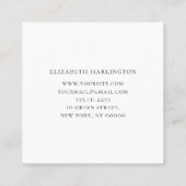 Wasserfarbene Libelle. Berufliche Haarstylistin Quadratische Visitenkarte (Rückseite)