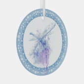 Wasserfarbene Libelle Dragonfly Ornament Aus Glas (Vorderseite Rechts)