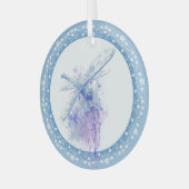 Wasserfarbene Libelle Dragonfly Ornament Aus Glas (Vorderseite links)