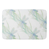 Wasserfarbene Libelle in Soft Blues & Green Art Badematte (Vorderseite)