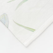Wasserfarbene Libelle in Soft Blues & Green Art Fleecedecke (Ecke)