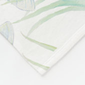 Wasserfarbene Libelle in Soft Blues & Green Art Fleecedecke (Ecke)