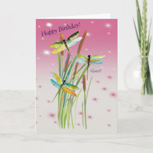 Wasserfarbene Libelle Pink Personalisiert Stationi