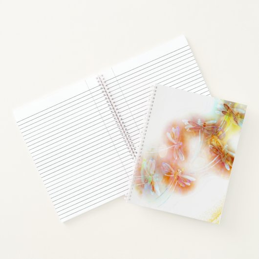 Wasserfarbene Libellen Notizblock (Innenseite)